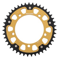 Supersprox - Steel & Aluminum Gold Stealth sprocket, 43T, Chain Size 520, RST-1793-43-GLD