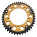 Supersprox - Steel & Aluminum Gold Stealth sprocket, 43T, Chain Size 520, RST-1793-43-GLD Supersprox - Steel & Aluminum Gold Stealth sprocket, 43T, Chain Size 520, RST-1793-43-GLD