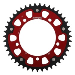 Supersprox - Steel & Aluminum Red Stealth sprocket, 43T, Chain Size 520, RST-1793-43-RED