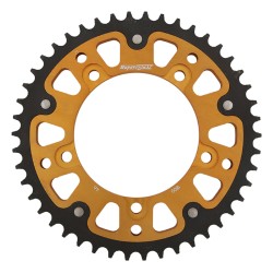 Supersprox - Steel & Aluminum Gold Stealth sprocket, 46T, Chain Size 530, RST-1800-46-GLD