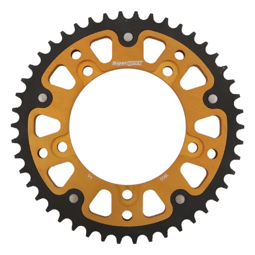 Supersprox - Steel & Aluminum Gold Stealth sprocket, 46T, Chain Size 530, RST-1800-46-GLD