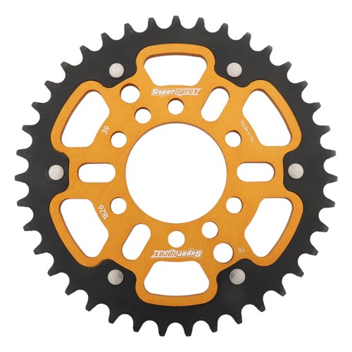 Supersprox - Steel & Aluminum Gold Stealth sprocket, 39T, Chain Size 520, RST-1826-39-GLD