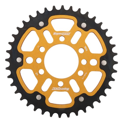 Supersprox - Steel & Aluminum Gold Stealth sprocket, 40T, Chain Size 520, RST-1826-40-GLD