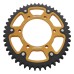 Supersprox - Steel & Aluminum Gold Stealth sprocket, 46T, Chain Size 520, RST-2013-46-GLD Supersprox - Steel & Aluminum Gold Stealth sprocket, 46T, Chain Size 520, RST-2013-46-GLD