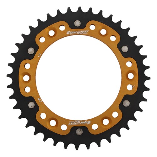 Supersprox - Steel & Aluminum Gold Stealth sprocket, 40T, Chain Size 520, RST-210-40-GLD