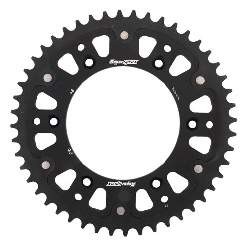 Supersprox - Steel & Aluminum Black Stealth sprocket, 48T, Chain Size 520, RST-210-48-BLK
