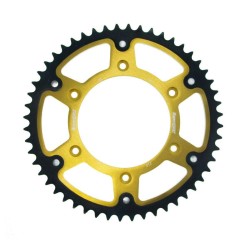 Supersprox - Steel & Aluminum Gold Stealth sprocket, 52T, Chain Size 520, RST-210-52-GLD