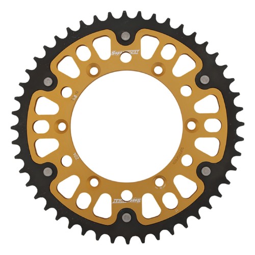 Supersprox - Steel & Aluminum Gold Stealth sprocket, 48T, Chain Size 520, RST-224-48-GLD