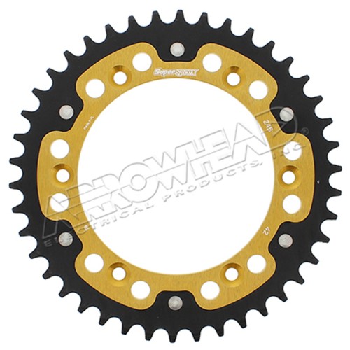 Supersprox Stealth Sprocket Gold 42T-RST-245-42-GLD for Yamaha YZ250FX 2015-2019