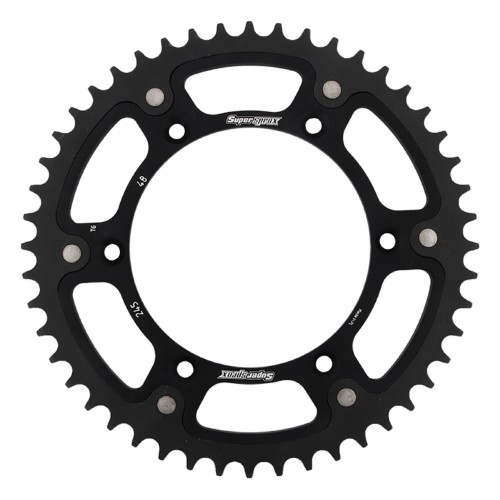 Supersprox - Steel & Aluminum Black Stealth sprocket, 48T, Chain Size 520, RST-245-48-BLK