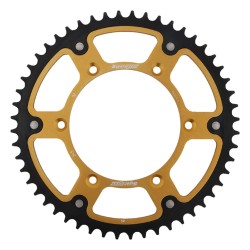 Supersprox - Steel & Aluminum Gold Stealth sprocket, 52T, Chain Size 520, RST-245-52-GLD
