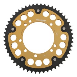 Supersprox - Steel & Aluminum Gold Stealth sprocket, 54T, Chain Size 420, RST-457-54-GLD