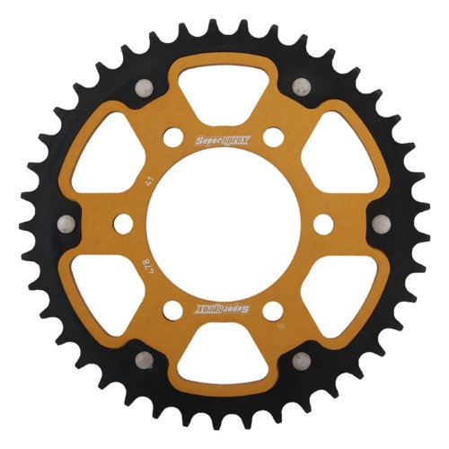 Supersprox - Steel & Aluminum Gold Stealth sprocket, 41T, Chain Size 530, RST-479-41-GLD