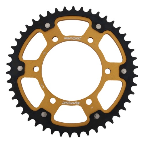 Supersprox - Steel & Aluminum Gold Stealth sprocket, 46T, Chain Size 530, RST-479-46-GLD