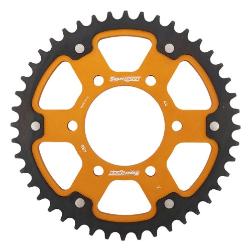 Supersprox - Steel & Aluminum Gold Stealth sprocket, 44T, Chain Size 530, RST-488-44-GLD