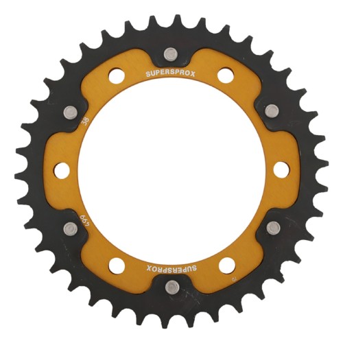 Supersprox - Steel & Aluminum Gold Stealth sprocket, 38T, Chain Size 530, RST-499-38-GLD