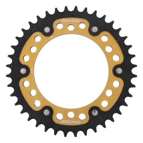 Supersprox - Steel & Aluminum Gold Stealth sprocket, 40T, Chain Size 530, RST-499-40-GLD