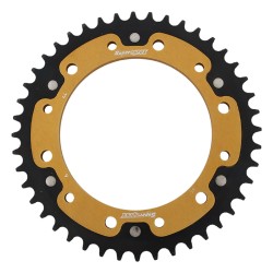 Supersprox - Steel & Aluminum Gold Stealth sprocket, 44T, Chain Size 525, RST-6-44-GLD