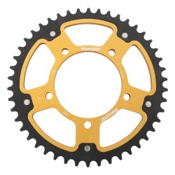 Supersprox - Steel & Aluminum Gold Stealth sprocket, 46T, Chain Size 525, RST-702-46-GLD