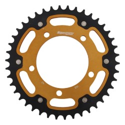 Supersprox - Steel & Aluminum Gold Stealth sprocket, 42T, Chain Size 520, RST-703-42-GLD