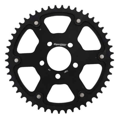 Supersprox - Steel & Aluminum Black Stealth sprocket, 49T, Chain Size 530, RST-7081-49-BLK