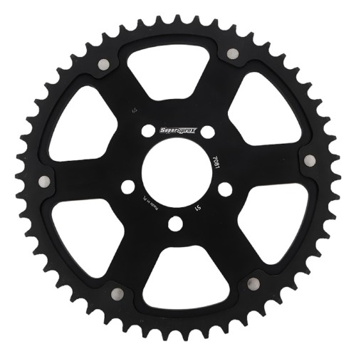 Supersprox - Steel & Aluminum Black Stealth sprocket, 51T, Chain Size 530, RST-7081-51-BLK