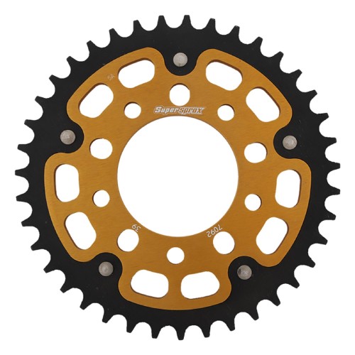 Supersprox - Steel & Aluminum Gold Stealth sprocket, 39T, Chain Size 525, RST-7092-39-GLD