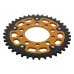 Supersprox - Steel & Aluminum Gold Stealth sprocket, 39T, Chain Size 525, RST-7092-39-GLD Supersprox - Steel & Aluminum Gold Stealth sprocket, 39T, Chain Size 525, RST-7092-39-GLD