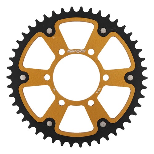 Supersprox - Steel & Aluminum Gold Stealth sprocket, 46T, Chain Size 520, RST-7094-46-GLD
