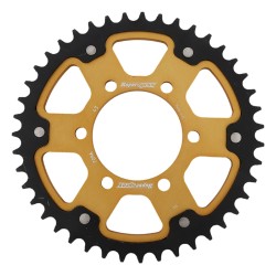 Supersprox - Steel & Aluminum Gold Stealth sprocket, 43T, Chain Size 530, RST-7096-43-GLD