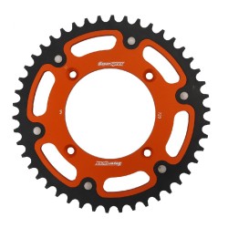 Supersprox - Steel & Aluminum Orange Stealth sprocket, 46T, Chain Size 520, RST-720-46-ORG