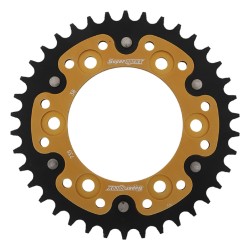 Supersprox - Steel & Aluminum Gold Stealth sprocket, 38T, Chain Size 520, RST-735-38-GLD