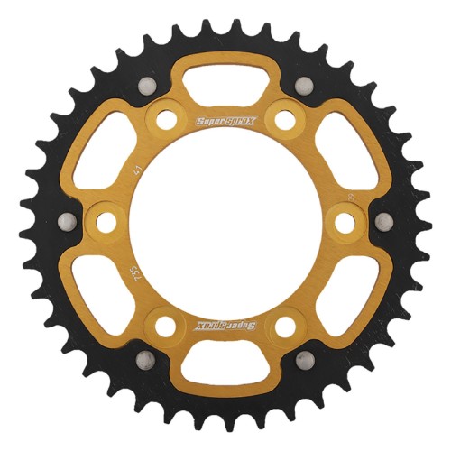 Supersprox - Steel & Aluminum Gold Stealth sprocket, 41T, Chain Size 520, RST-735-41-GLD