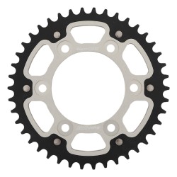 Supersprox - Steel & Aluminum Sliver Stealth sprocket, 42T, Chain Size 520, RST-735-42-SLV