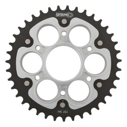Supersprox - Steel & Aluminum Sliver Stealth sprocket, 39T, Chain Size 520, RST-737-39-SLV