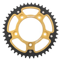 Supersprox - Steel & Aluminum Gold Stealth sprocket, 44T, Chain Size 520, RST-743-44-GLD