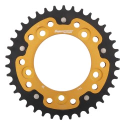 Supersprox - Steel & Aluminum Gold Stealth sprocket, 38T, Chain Size 525, RST-744-38-GLD
