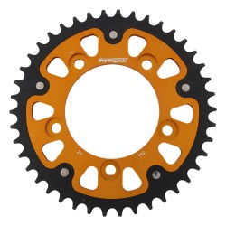 Supersprox - Steel & Aluminum Gold Stealth sprocket, 42T, Chain Size 525, RST-744-42-GLD