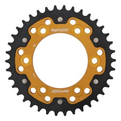Supersprox - Steel & Aluminum Gold Stealth sprocket, 38T, Chain Size 525, RST-745-38-GLD