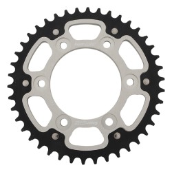 Supersprox - Steel & Aluminum Sliver Stealth sprocket, 42T, Chain Size 525, RST-745-42-SLV