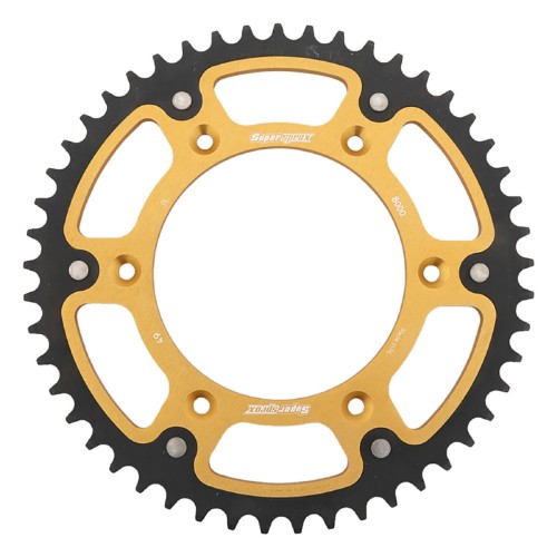 Supersprox - Steel & Aluminum Gold Stealth sprocket, 49T, Chain Size 520, RST-8000-49-GLD