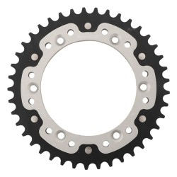 Supersprox - Steel & Aluminum Sliver Stealth sprocket, 41T, Chain Size 520, RST-808-41-SLV