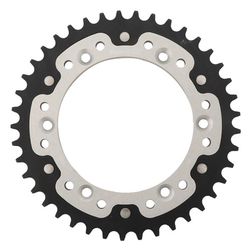 Supersprox - Steel & Aluminum Sliver Stealth sprocket, 41T, Chain Size 520, RST-808-41-SLV