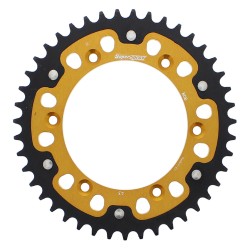 Supersprox - Steel & Aluminum Gold Stealth sprocket, 43T, Chain Size 520, RST-808-43-GLD