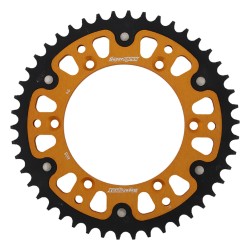 Supersprox - Steel & Aluminum Gold Stealth sprocket, 46T, Chain Size 520, RST-808-46-GLD