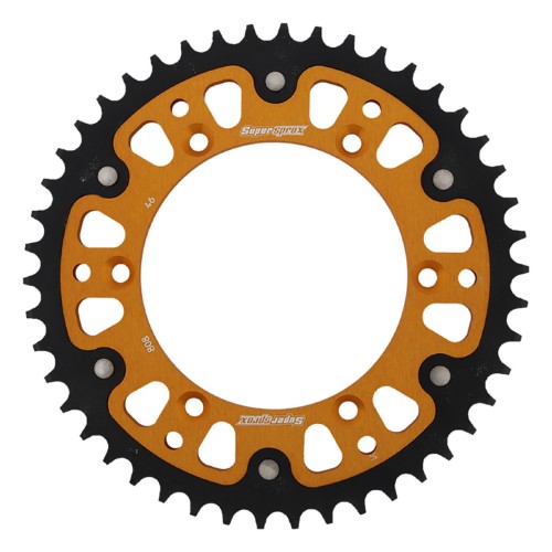 Supersprox - Steel & Aluminum Gold Stealth sprocket, 46T, Chain Size 520, RST-808-46-GLD