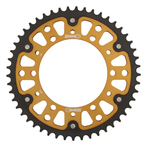 Supersprox - Steel & Aluminum Gold Stealth sprocket, 49T, Chain Size 530, RST-859-49-GLD
