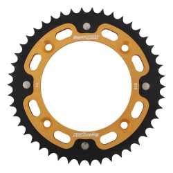 Supersprox - Steel & Aluminum Gold Stealth sprocket, 46T, Chain Size 428, RST-898-46-GLD