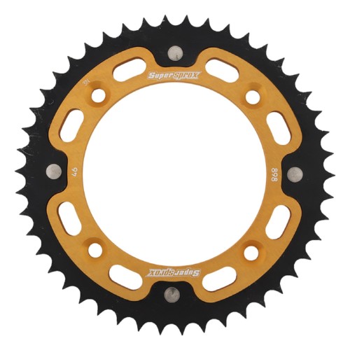 Supersprox - Steel & Aluminum Gold Stealth sprocket, 46T, Chain Size 428, RST-898-46-GLD