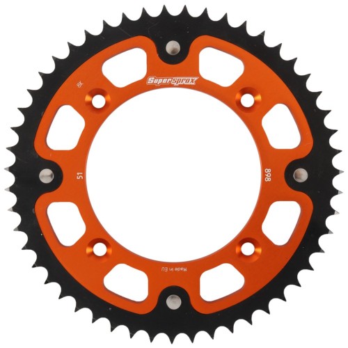 Supersprox Stealth Sprocket Orange 51T-RST-898-51-ORG for KTM SX 85 2003-2019